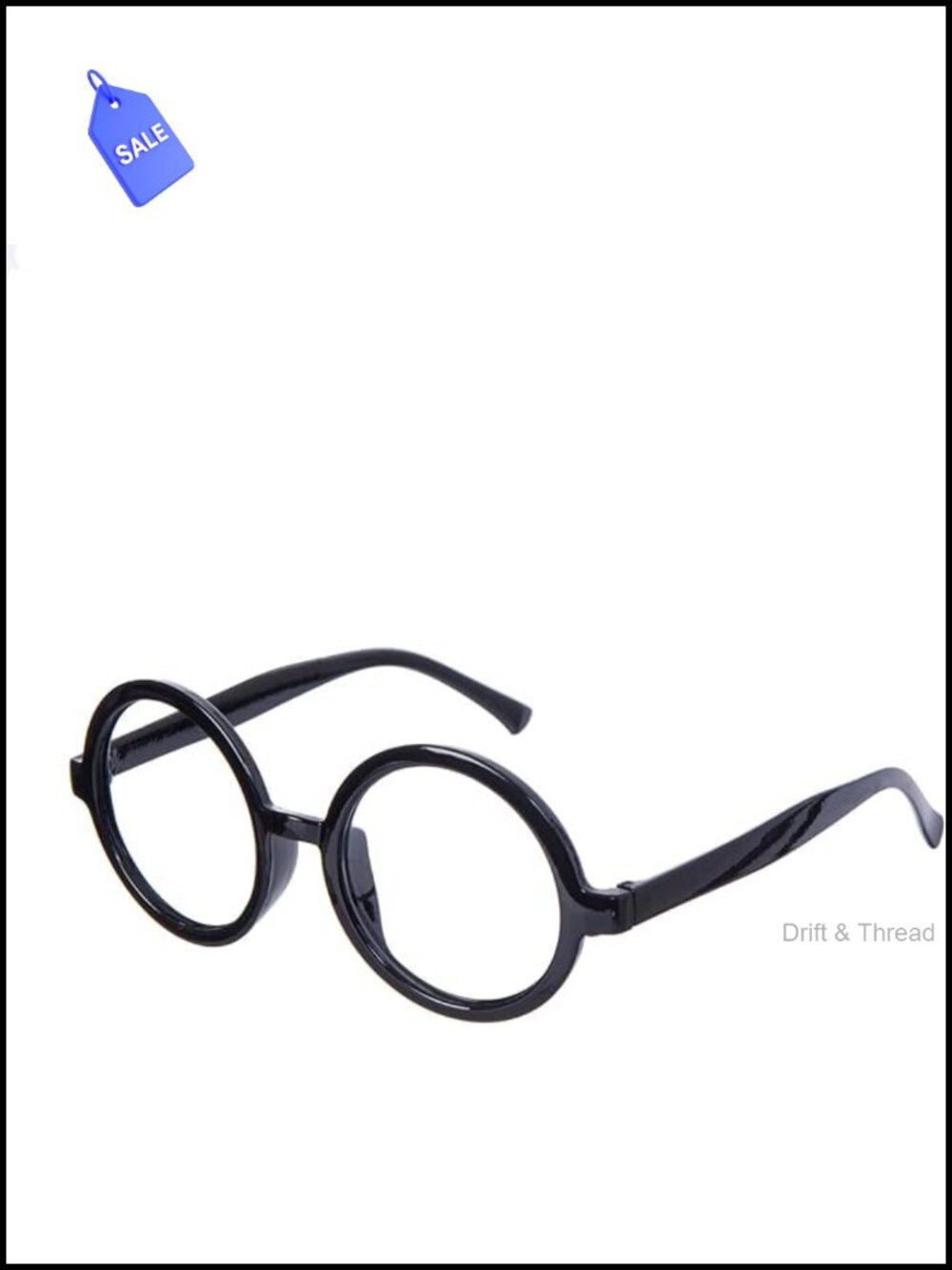 Round Wizard Glasses Plastic Costume Eyewear for Halloween Cosplay
